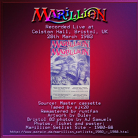 Marillion - Live At Colston Hall, Bristol, England 1983-03-28 (Cd 1)