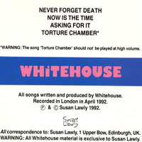 Whitehouse - Never Forget Death