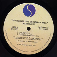 Renaissance (GBR) - Live At Carnegie Hall (LP 1)