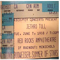 Jethro Tull - 1988.06.07 - Red Rocks Amphitheatre, Morrison, Denver, Colorado, Usa