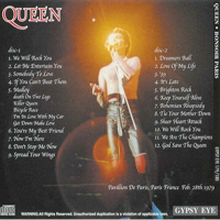 Queen - 1979.02.28 - Bonsoir Paris (Paris, France: CD 2)