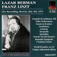 Lazar Berman - Live Recording Brecia (May 3, 1974) (CD 1)