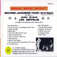 Led Zeppelin - 1972.10.03 - The Campaign, Japan Tour '72 (CD 03: In A Judo Arena - Budokan Hall, Tokyo)