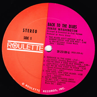 Dinah Washington - Back To The Blues (LP)