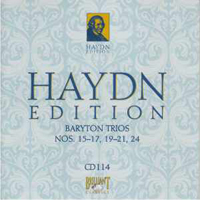 Franz Joseph Haydn - Haydn Edition (CD 114): Baryton Trios Nos. 15-17, 19-21, 24