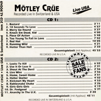 Mötley Crüe - Live USA & Switzerland (CD 2)