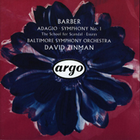 Baltimore Symphony Orchestra - Barber: Adagio; Symphony No. 1; The School For Scandal; Essays