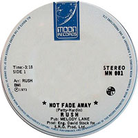 Rush - Not Fade Away (7'' Single)