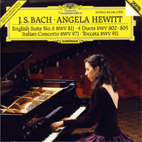 Angela Hewitt - Italian Concerto in F major BwV 971; Toccata in C minor BwV 911; Four Duets; English Suite no. 6 in D minor BWV 811 - Angela Hewitt