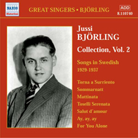 Jussi Bjorling - Jussi Bjorling Collection Vol. 2: Songs In Swedish (1929-1937)