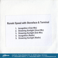 Ronski Speed With Stoneface & Terminal - Incognition \ Drowning Sunlight
