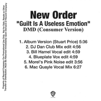 New Order - Guilt Is A Useless Emotion (Promo EP)