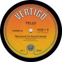 Yello - Live At The Roxy N.Y. Dec 83 (12'' Single)