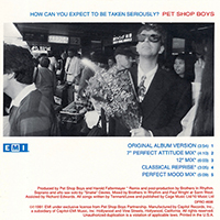 Pet Shop Boys - How Can You Expect To Be Taken Seriously? (US Promo Single)