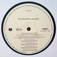 Pet Shop Boys - Actually (LP)