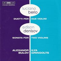 Gringolts, Ilya - Luciano Berio - Duetti; Edison Denisov - Sonata (perf. Alexandr Bulov & Ilya Gringolts)