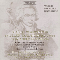 Pine, Rachel Barton - Violin Concertos by Black Composers of the 18th & 19th Centuries