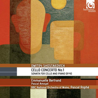 Bertrand, Emmanuelle - Shostakovich: Cello Concerto No. 1, Cello Sonata, Moderato in A minor for cello & piano 