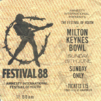 Joe Strummer - Milton Keynes Bowl  Amnesty International Festival 1988.06.18.