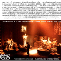Genesis - 1975.02.28 - Frozen Pantomime (Le Parc Des Expositions, Colmar, France: CD 2)