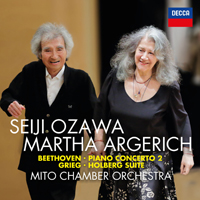 Martha Argerich - Beethoven: Piano Concerto No. 2; Grieg: Holberg Suite (feat. Mito Chamber Orchestra & Seiji Ozawa)