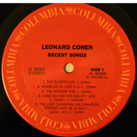 Leonard Cohen - Recent Songs (LP)