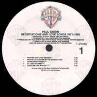 Paul Simon - Negotiations and Love Songs, 1971-1986 (LP 1)