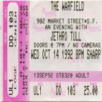 Jethro Tull - 1992.10.14 - Warfield Theater, SF, CA, USA