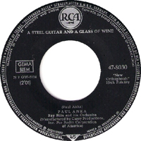 Paul Anka - A Steel Guitar And A Glass Of Wine (7'' Single)