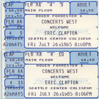 Eric Clapton - 1985.07.26 Seattle Center Coliseum, Seattle, Washington, US