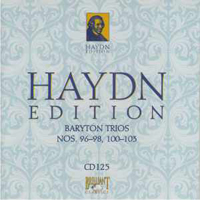 Franz Joseph Haydn - Haydn Edition (CD 125): Baryton Trios Nos. 96-98, 100-103