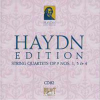 Franz Joseph Haydn - Haydn Edition (CD 82): String Quartets Op. 9 Nos. 1, 3 & 4
