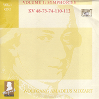 Wolfgang Amadeus Mozart - Complete Works, Volume 1 - Symphonies (CD 02: KV 48-73-74-110-112)