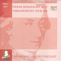 Wolfgang Amadeus Mozart - Complete Works, Volume 4 - Chamber Music, Violin Sonatas, Church Sonatas (CD 09: Violin Sonatas KV 26-31 - Variations KV 359 & 360)