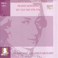 Wolfgang Amadeus Mozart - Complete Works, Volume 6 - Keyboard Works (CD 05: Piano Sonatas KV 533-545-570-576)