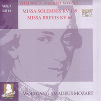 Wolfgang Amadeus Mozart - Complete Works, Volume 7 - Sacred Works (CD 14: Missa Solemnis KV 139 - Missa Brevis KV 65)