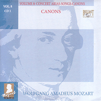 Wolfgang Amadeus Mozart - Complete Works, Volume 8 - Concert Arias, Songs, Canons (CD 01: Canons)