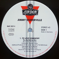 Jimmy Somerville - To Love Somebody (Remix) [12'' Single]