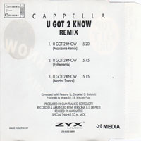 Cappella - U Got 2 Know (Remix Single)