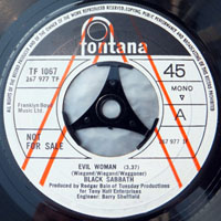 Black Sabbath - Evil Woman B/W Wicked World (7'' Single)