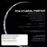 Crystal Method - Come Back Clean (The Remixes Pt. 2) (Single)