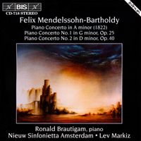 Ronald Brautigam - Mendelssohn - Piano Concertos (with Nieuw Sinfonietta Amsterdam, Lev Markiz cond.)