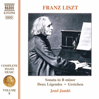 Jeno Jando - F. Liszt - Piano Sonata, Two Legends, Gretchen
