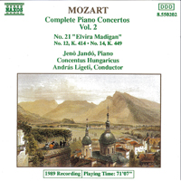 Jeno Jando - W.A. Mozart - Complete Piano Concertos (CD 02: NN 21, 12, 14)