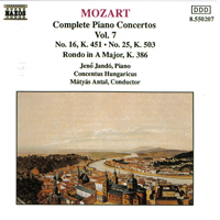Jeno Jando - W.A. Mozart - Complete Piano Concertos (CD 07: NN 25, 16, Rondo)