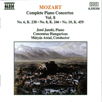 Jeno Jando - W.A. Mozart - Complete Piano Concertos (CD 08: NN 19, 6, 8)