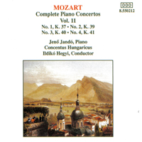 Jeno Jando - W.A. Mozart - Complete Piano Concertos (CD 11: NN 1, 2, 3, 4)
