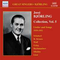 Jussi Bjorling - Jussi Bjorling Collection Vol. 5: Lieder & Songs (1939-1952)