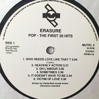 Erasure - Pop The First 20 Hits (LP 1)