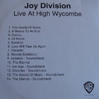 Joy Division - High Wycombe (Town Hall - February 20, 1980)